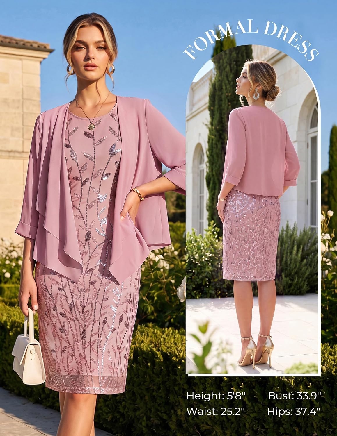 image:imageGRACE KARIN Mother of The Bride Groom Dresses Wedding Guest DressPink