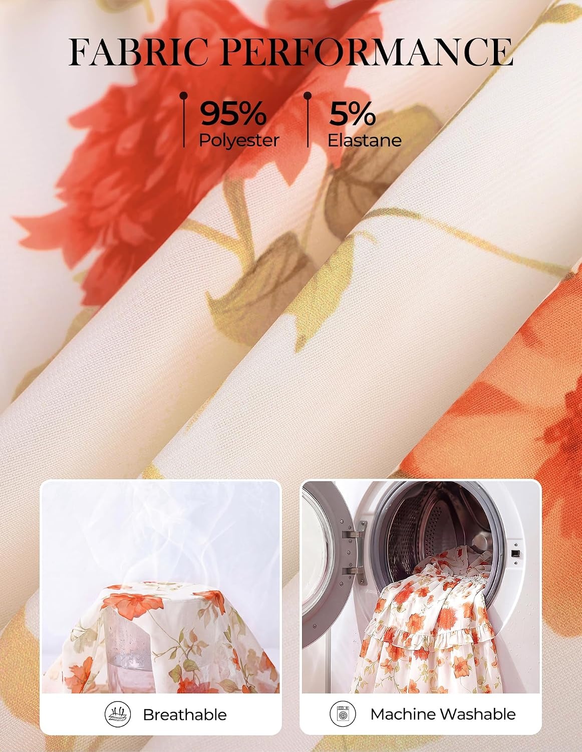 image:imageGRACE KARIN Womens 2026 Fall Maxi Chiffon Floral Casual DressOrange Floral