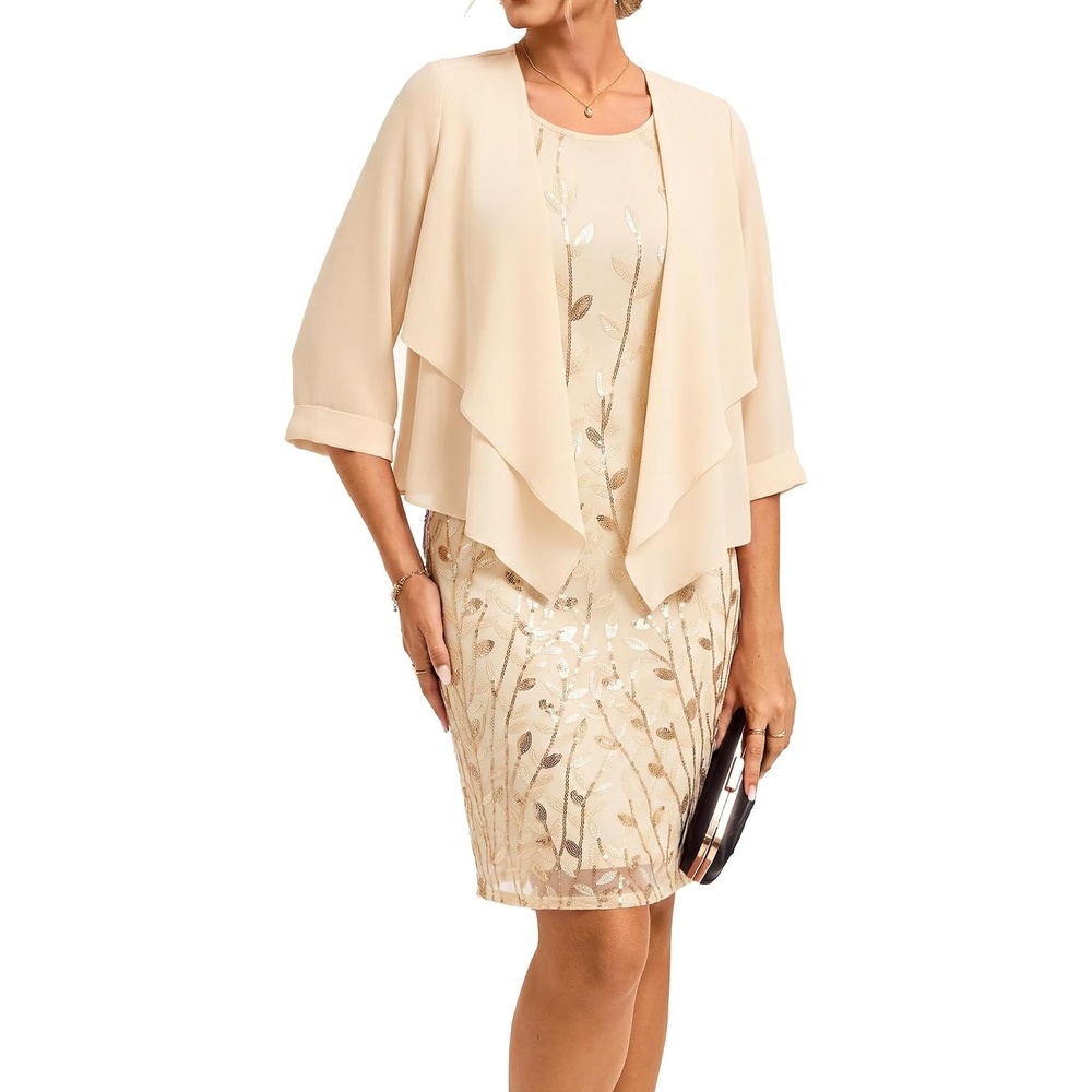 image:imageGRACE KARIN Mother of The Bride Groom Dresses Wedding Guest DressChampagne Gold