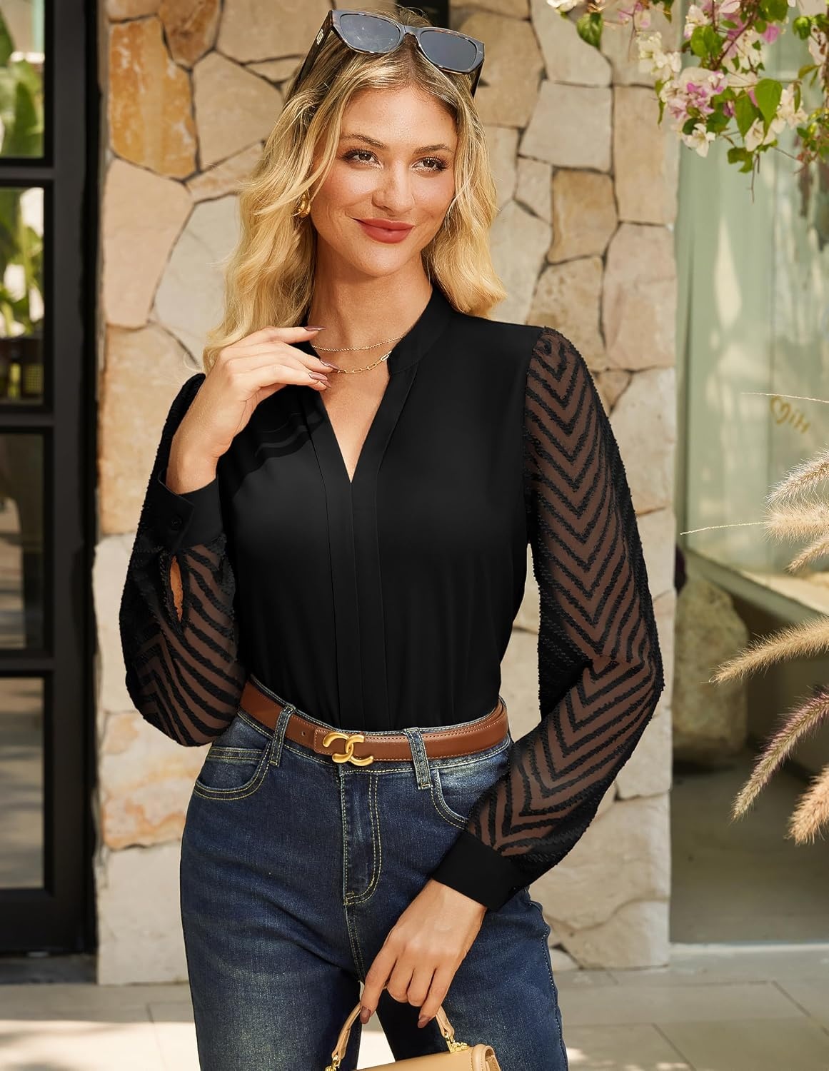 image:imageGRACE KARIN Blouses for Women Dressy Casual Business Casual OutfitsBlack
