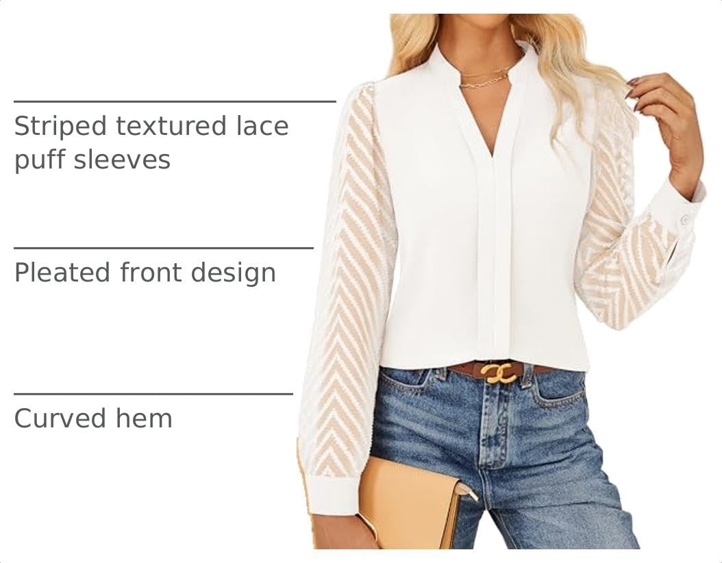 image:imageGRACE KARIN Blouses for Women Dressy Casual Business Casual OutfitsWhite