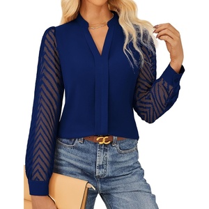 GRACE KARIN Blouses for Women Dressy Casual Business Casual Outfits(Blue)