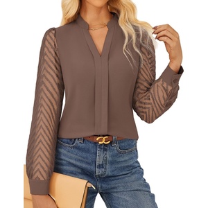 GRACE KARIN Blouses for Women Dressy Casual Business Casual Outfits(Brown)