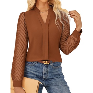 GRACE KARIN Blouses for Women Dressy Casual Business Casual Outfits(Caramel)