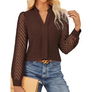 GRACE KARIN Blouses for Women Dressy Casual Business Casual Outfits(Coffee)