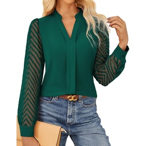 GRACE KARIN Blouses for Women Dressy Casual Business Casual Outfits(Green)