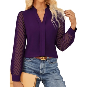 GRACE KARIN Blouses for Women Dressy Casual Business Casual Outfits(Purple)