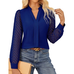 GRACE KARIN Blouses for Women Dressy Casual Business Casual Outfits(Royal Blue)