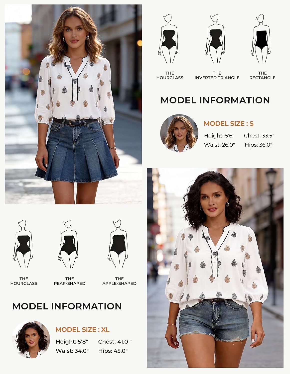 image:imageGRACE KARIN Boho Tops for Women Summer Dressy Casual Floral Blouses V Neck Button Up 34 Sleeve Shirts for VacationWhite Coffee Floral