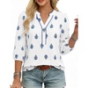 White Blue Floral