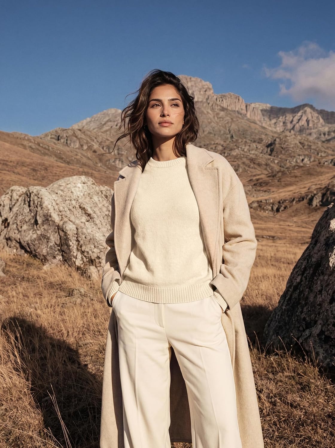 image:imageGRACE KARIN Cashmere Sweaters for Women Merino Wool Soft Fall Sweater TopOatmeal