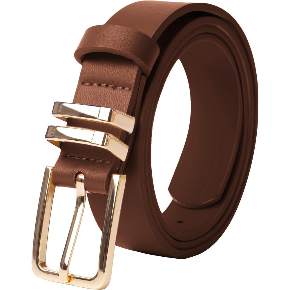 image:imageGRACE KARIN Womens Belts for Jeans Pants Leather Belt with Buckle1browngold