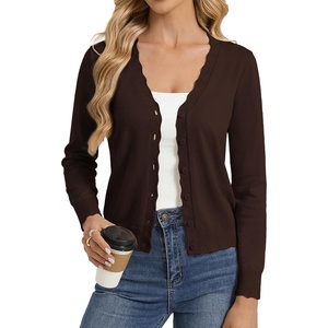 GRACE KARIN Cardigan Sweaters for Women Wool Blend Sweater Fall Fashion(Coffee)