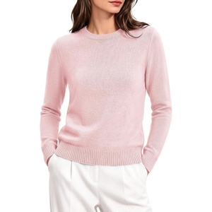 GRACE KARIN Cashmere Sweaters for Women Merino Wool Soft Fall Sweater Top(Light Pink)