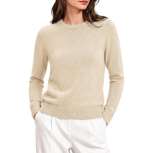 GRACE KARIN Cashmere Sweaters for Women Merino Wool Soft Fall Sweater Top(Oatmeal)