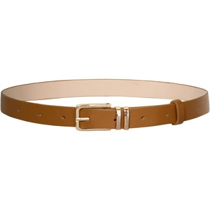 GRACE KARIN Womens Belts for Jeans Pants Leather Belt with Buckle(Brown+gold)
