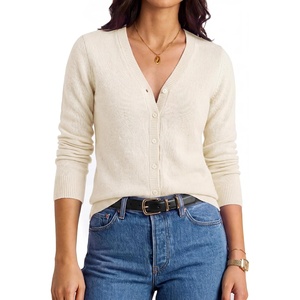 GRACE KARIN Womens Cashmere Merino Wool Sweaters 2026 Fall Winter Cardigan(Ivory White)