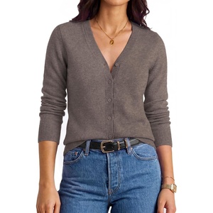 GRACE KARIN Womens Cashmere Merino Wool Sweaters 2026 Fall Winter Cardigan(Light Coffee)