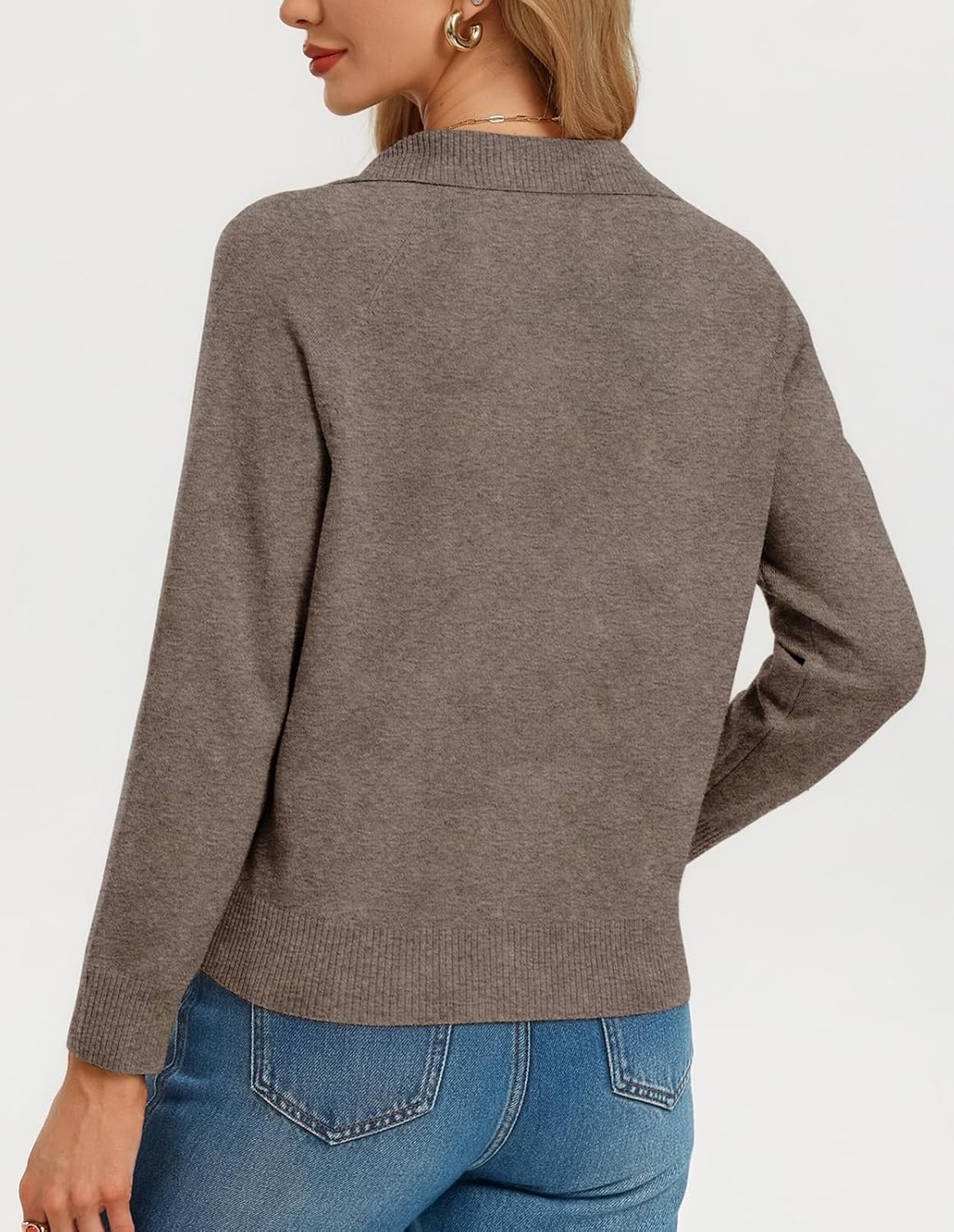 image:imageGRACE KARIN Women Lightweight Cardigan Sweaters Fall Teacher OutfitsBrown