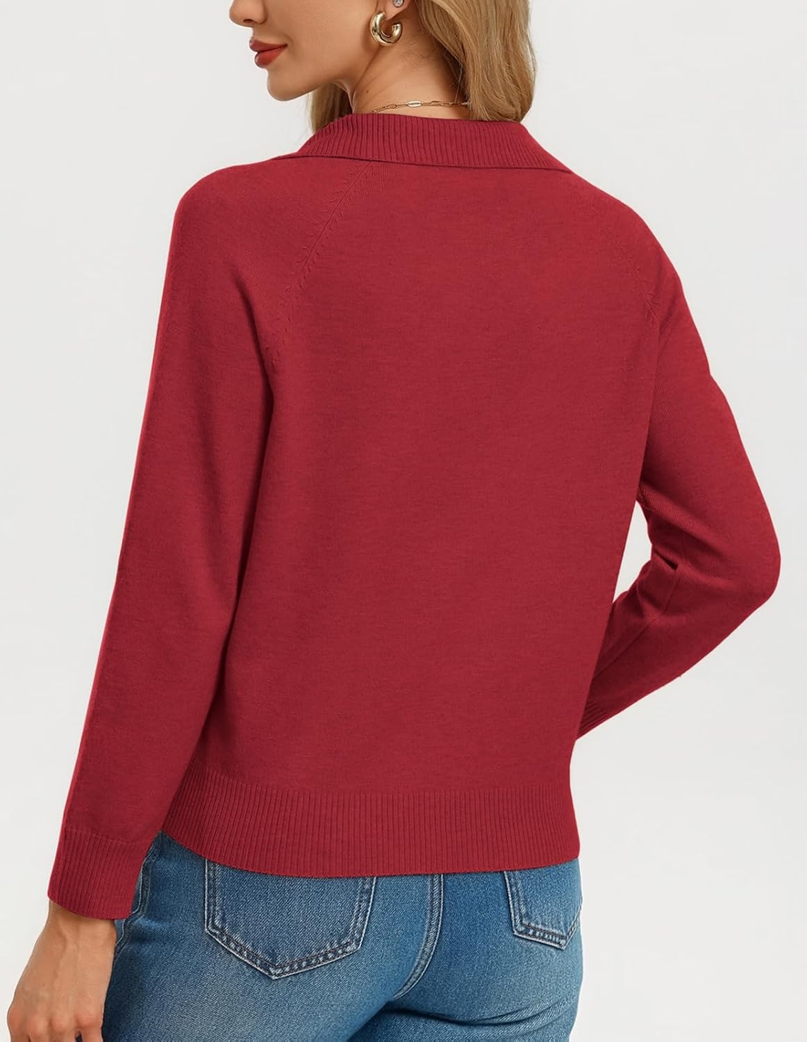 image:imageGRACE KARIN Women Lightweight Cardigan Sweaters Fall Teacher OutfitsRed