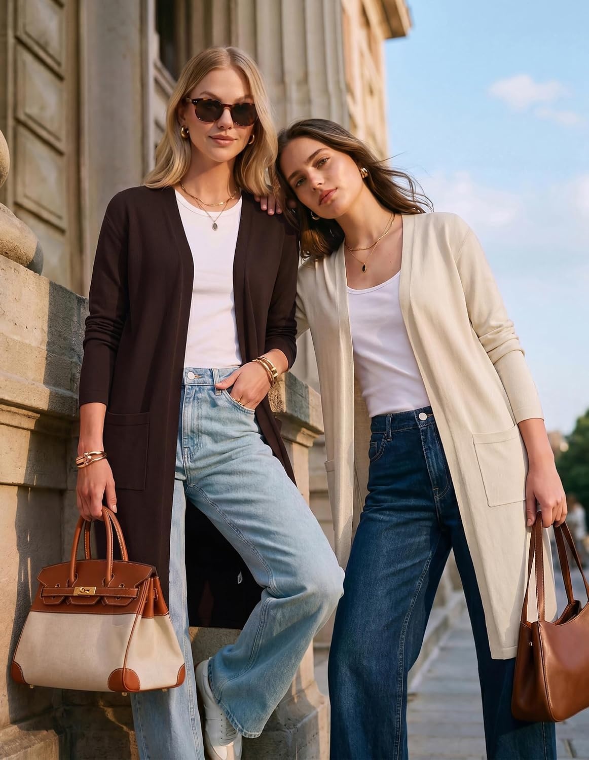 image:imageGRACE KARIN Womens Long Cardigan Sweaters Lightweight Open Front Maxi Cardigans for Women Fall Fashion Outfits 2026White