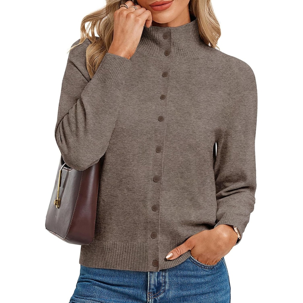 image:imageGRACE KARIN Women Lightweight Cardigan Sweaters Fall Teacher OutfitsBrown