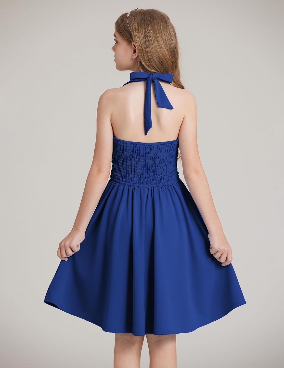 image:imageGRACE KARIN Girls Halter Birthday Party Formal Tie Back Dresses with PocketRoyal Blue
