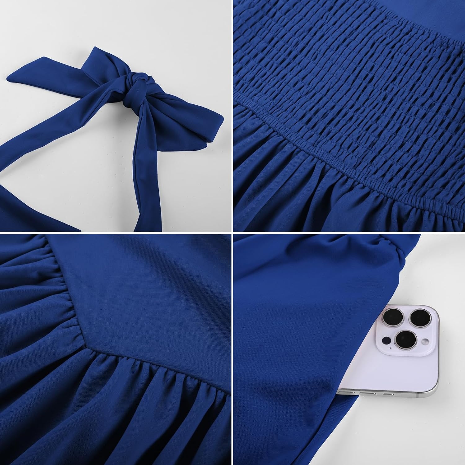 image:imageGRACE KARIN Girls Halter Birthday Party Formal Tie Back Dresses with PocketRoyal Blue