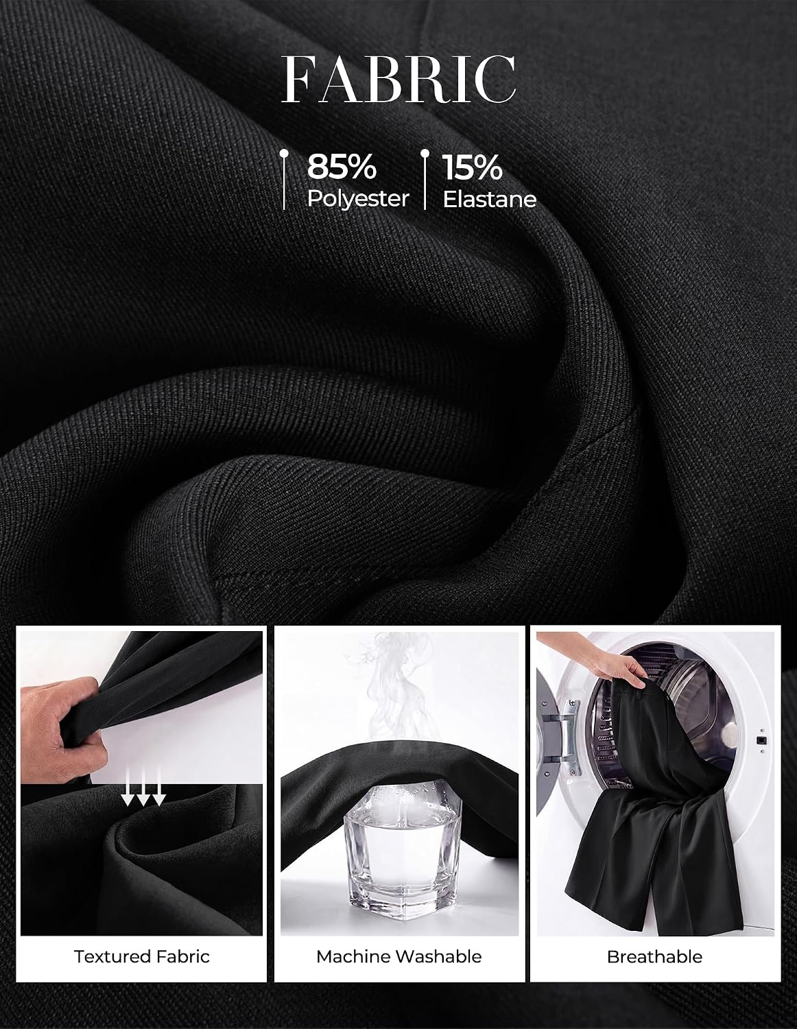 image:imageGRACE KARIN Womens Wide Leg Dress Pants Business Office Work Slacks OutfitBlack