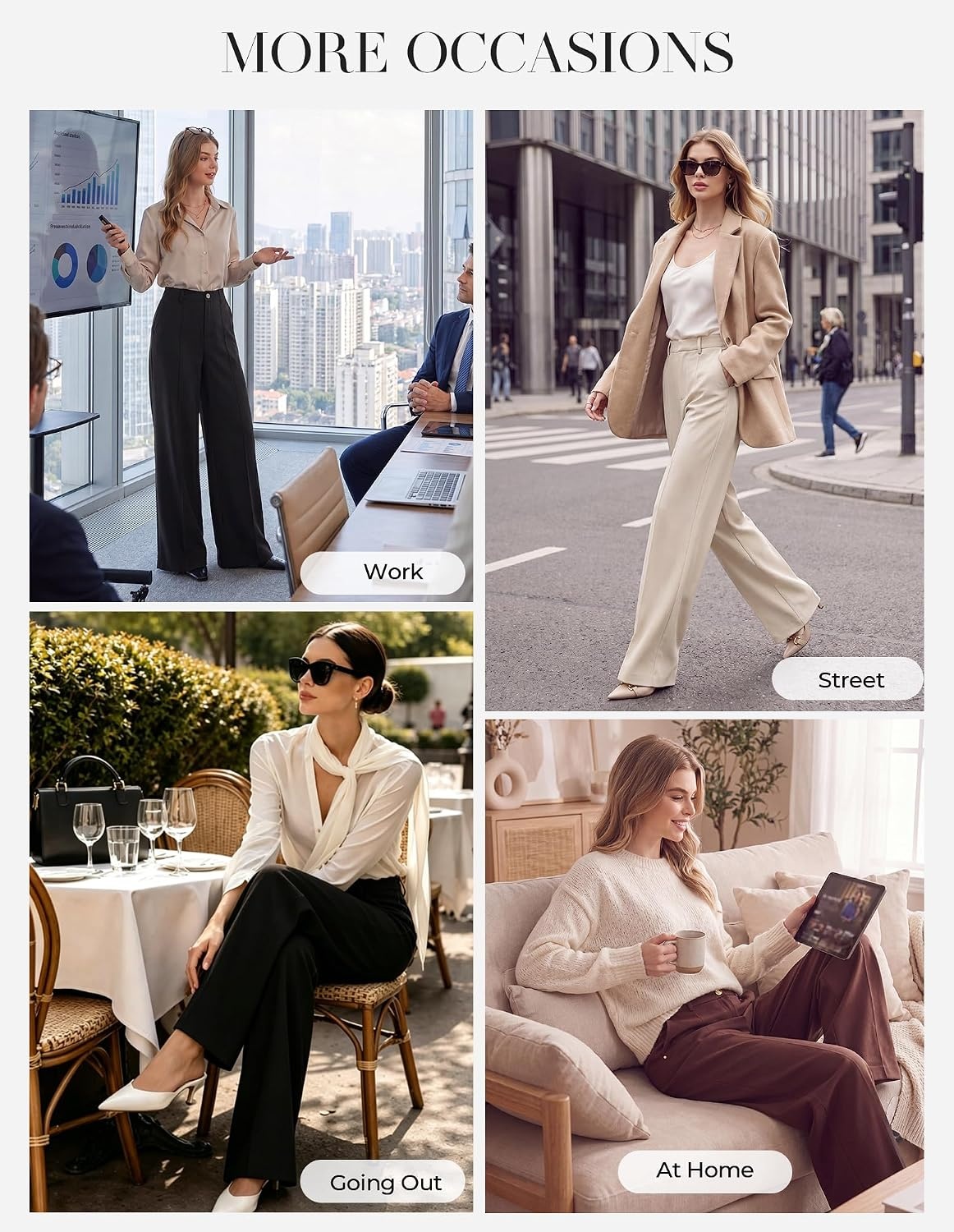 image:imageGRACE KARIN Womens Wide Leg Dress Pants Business Office Work Slacks OutfitBlack