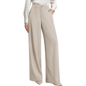 GRACE KARIN Womens Wide Leg Dress Pants Business Office Work Slacks Outfit(Cream)