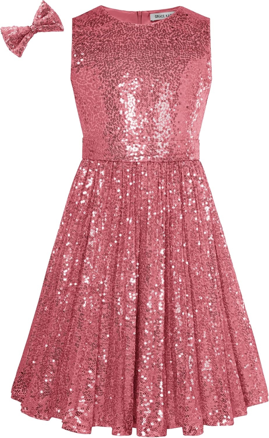 image:imageGRACE KARIN Girls Fancy Sparkly Sequin Formal Party Dance Dress 614Navy