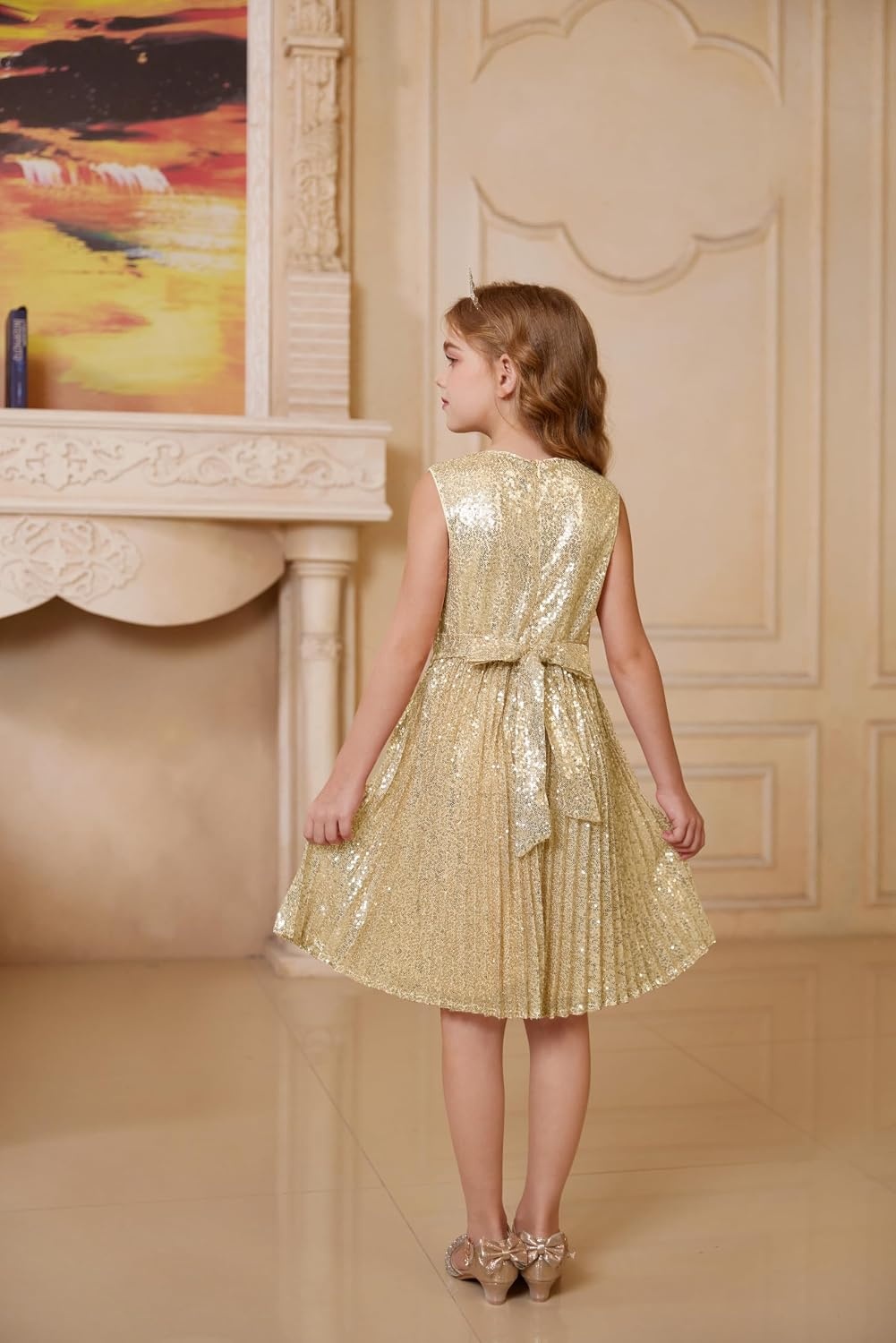 image:imageGRACE KARIN Girls Fancy Sparkly Sequin Formal Party Dance Dress 614Rose Pink
