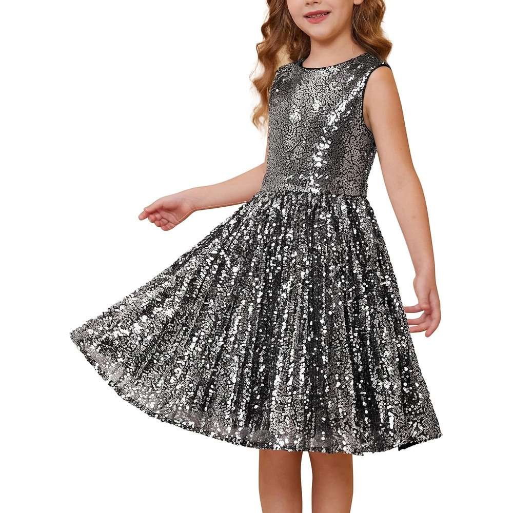 image:imageGRACE KARIN Girls Fancy Sparkly Sequin Formal Party Dance Dress 614Grape Purple