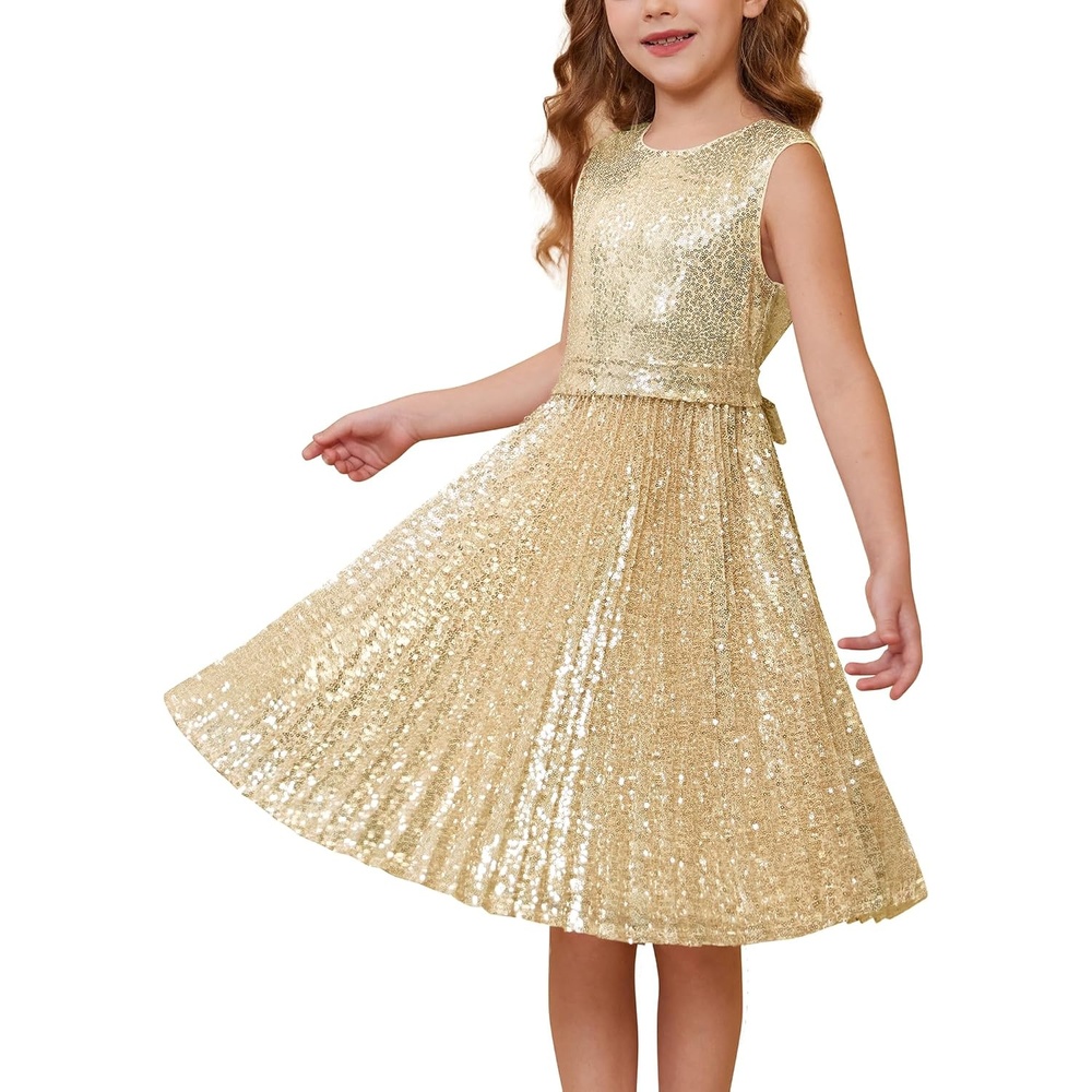 image:imageGRACE KARIN Girls Fancy Sparkly Sequin Formal Party Dance Dress 614Rose Pink