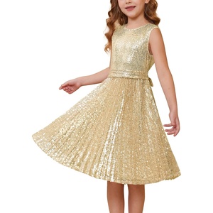 GRACE KARIN Girls Fancy Sparkly Sequin Formal Party Dance Dress 6-14(Rose Pink)