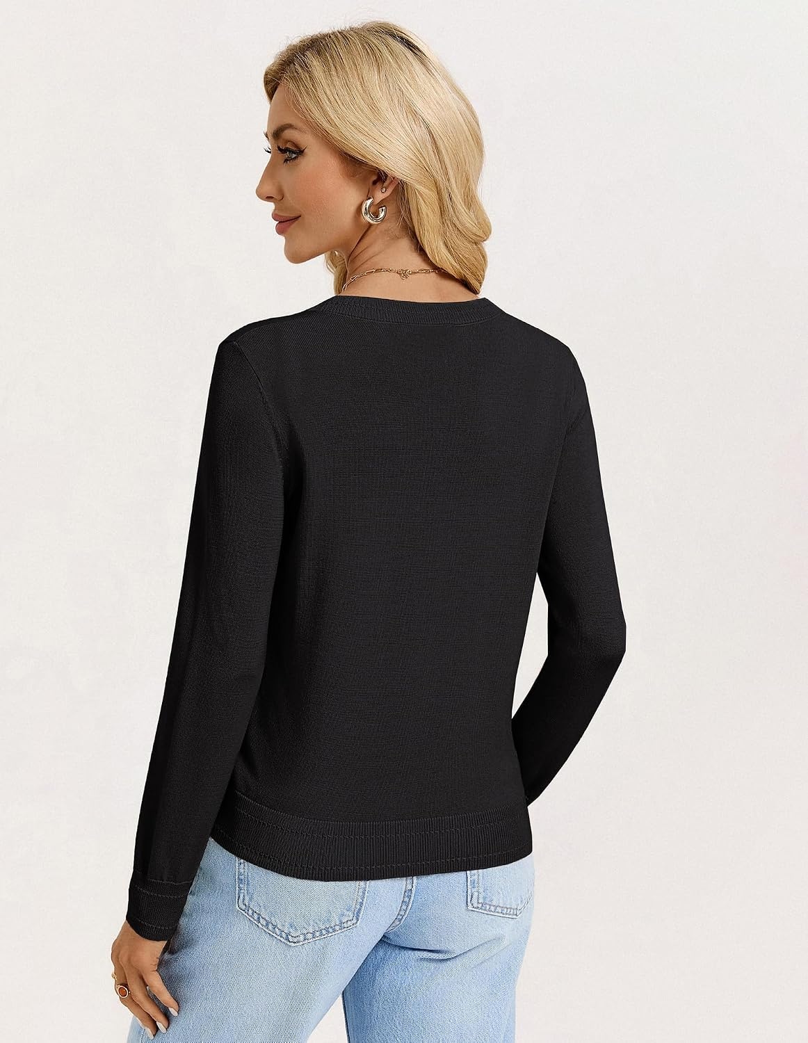 image:imageGRACE KARIN Lightweight Cardigan Sweaters for Women Trendy Fall OutfitsBlack