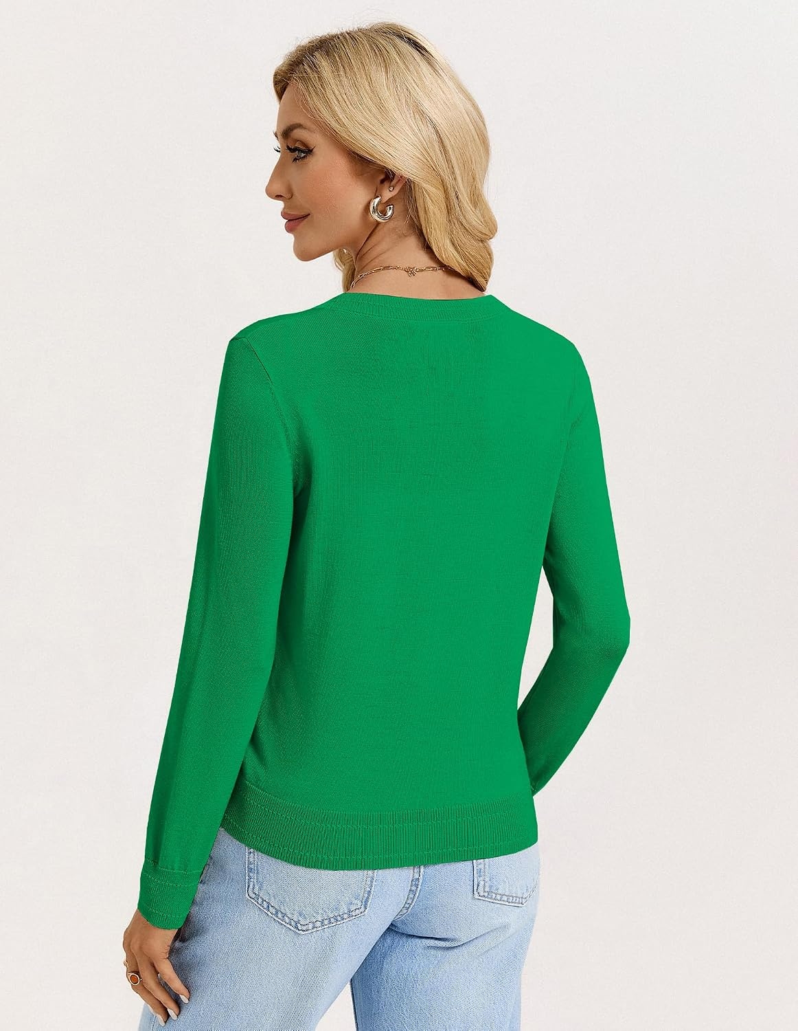 image:imageGRACE KARIN Lightweight Cardigan Sweaters for Women Trendy Fall OutfitsGreen