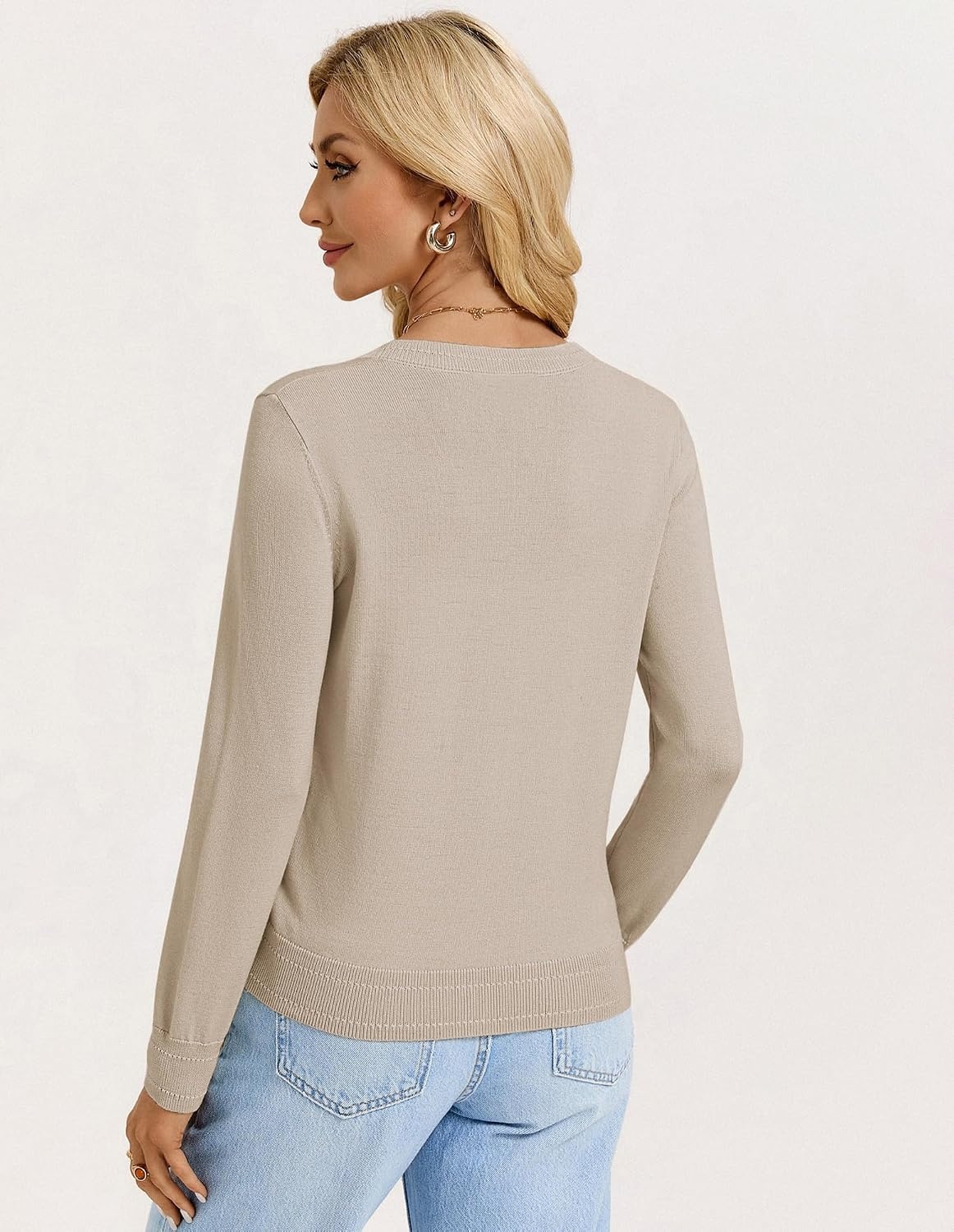 image:imageGRACE KARIN Lightweight Cardigan Sweaters for Women Trendy Fall OutfitsKhaki
