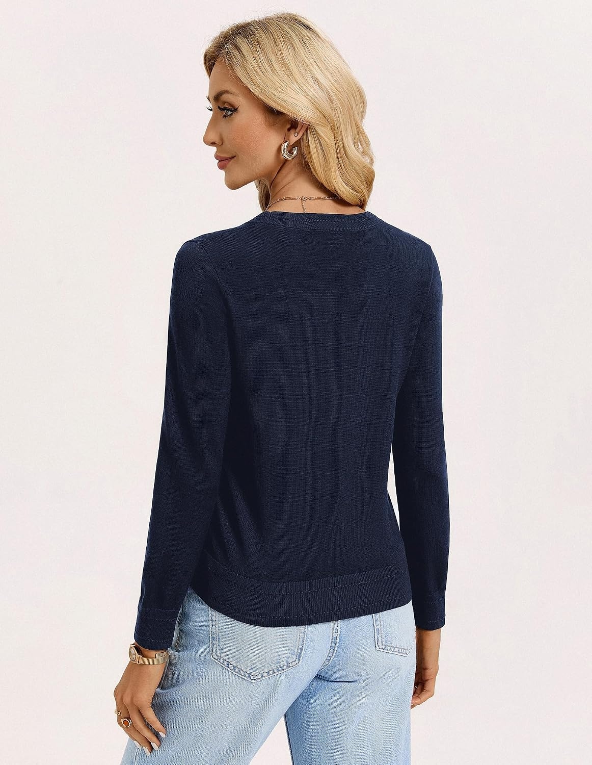image:imageGRACE KARIN Lightweight Cardigan Sweaters for Women Trendy Fall OutfitsNavy Blue