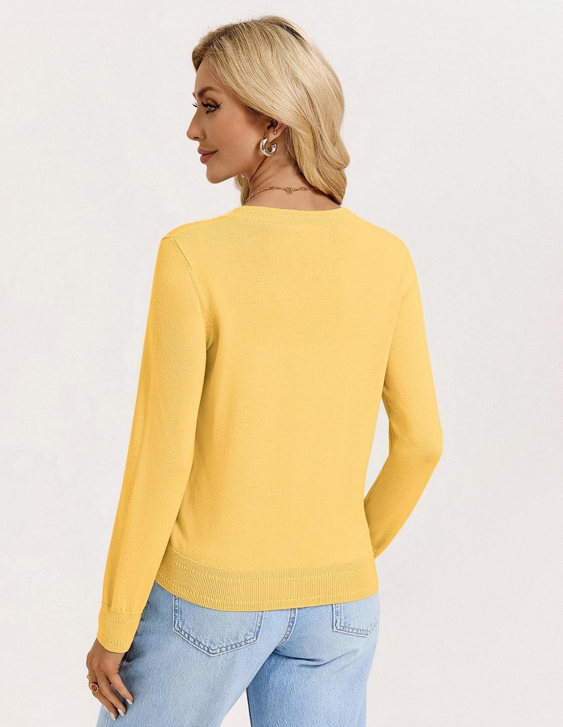 image:imageGRACE KARIN Lightweight Cardigan Sweaters for Women Trendy Fall OutfitsYellow
