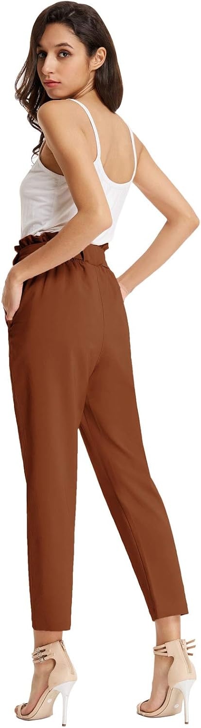 image:imageGRACE KARIN Women Work Pants High Waist Dress Trousers Business CasualBrown