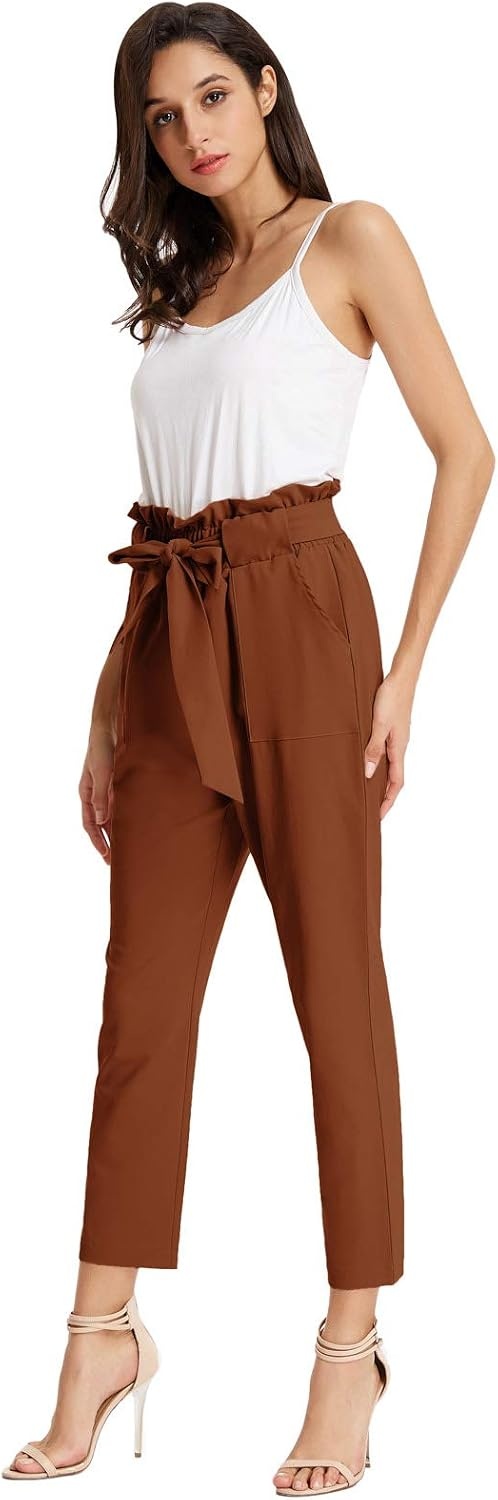 image:imageGRACE KARIN Women Work Pants High Waist Dress Trousers Business CasualBrown