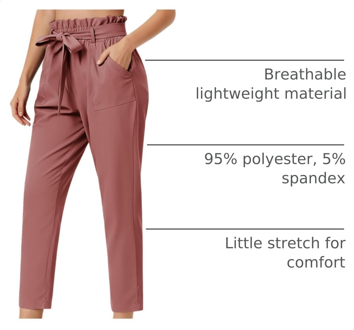 image:imageGRACE KARIN Women Work Pants High Waist Dress Trousers Business CasualPink