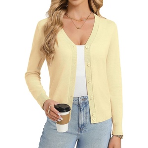 GRACE KARIN Lightweight Cardigan Sweaters for Women Trendy Fall Outfits(Butter Yellow)