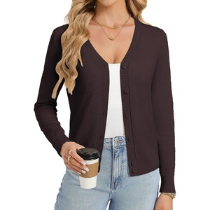 GRACE KARIN Lightweight Cardigan Sweaters for Women Trendy Fall Outfits(Dark Brown)