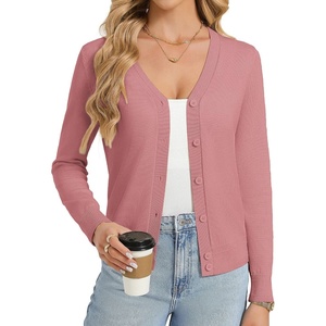 GRACE KARIN Lightweight Cardigan Sweaters for Women Trendy Fall Outfits(Dusty Pink)