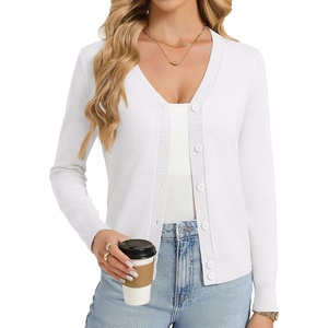 GRACE KARIN Lightweight Cardigan Sweaters for Women Trendy Fall Outfits(White)