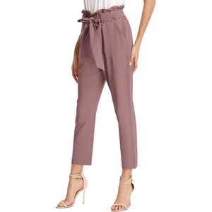 GRACE KARIN Women Work Pants, High Waist Dress Trousers Business Casual(Puce)
