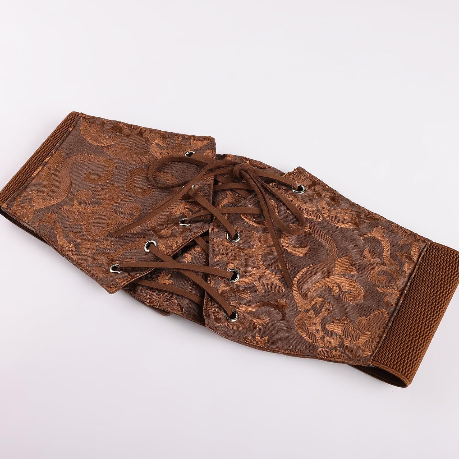 image:imageGRACE KARIN Renaissance Corset Belt for Women Elastic Wide Waist CorsetCoffee Floral
